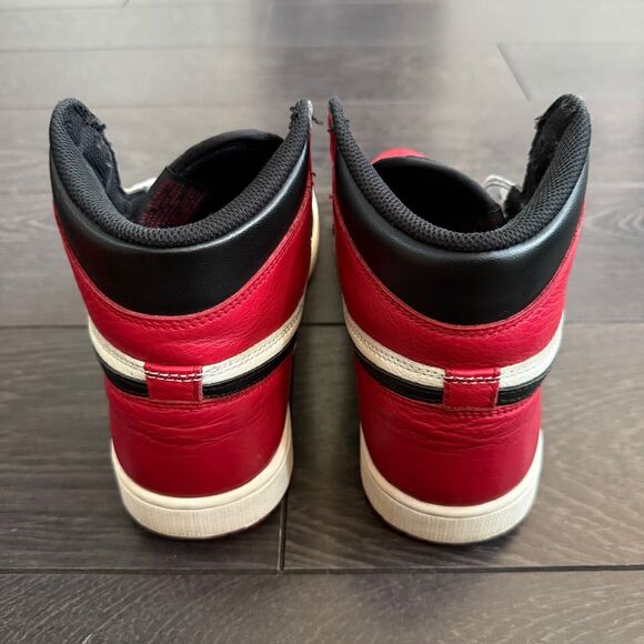 Jordan 1 Retro High Bred Toe 555088-610 Men's 10 - Picture 4 of 15